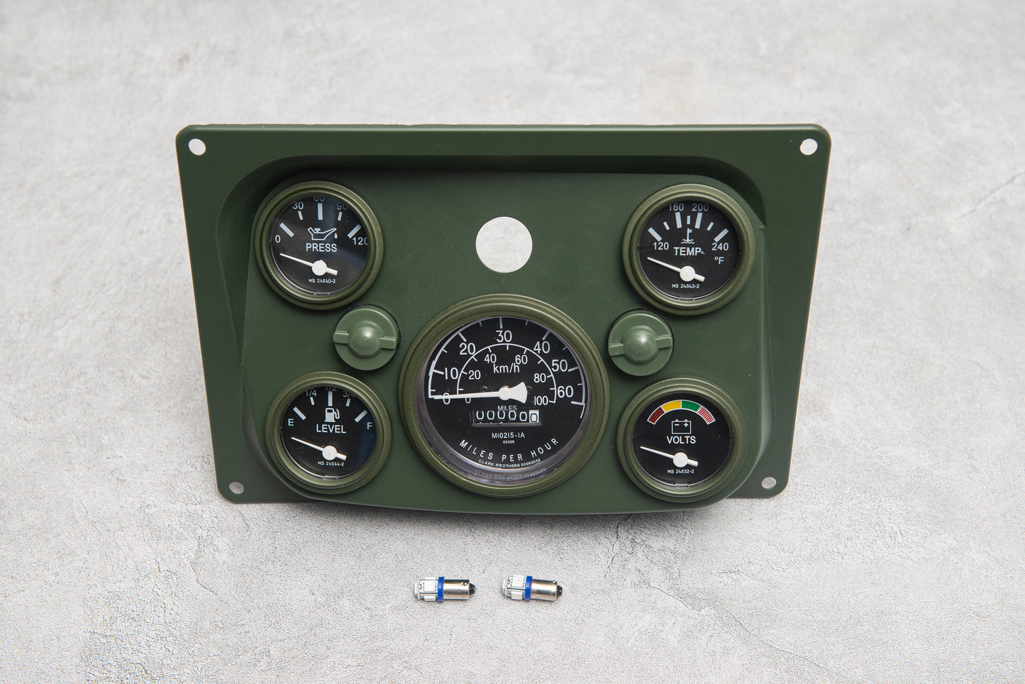 HMMWV Gauge set Dash Instrument Panel with LED Lighting