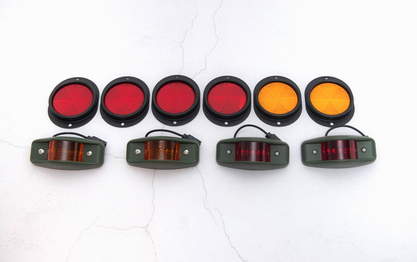 HMMWV Side Marker Light with Reflector Humvee - BLACK