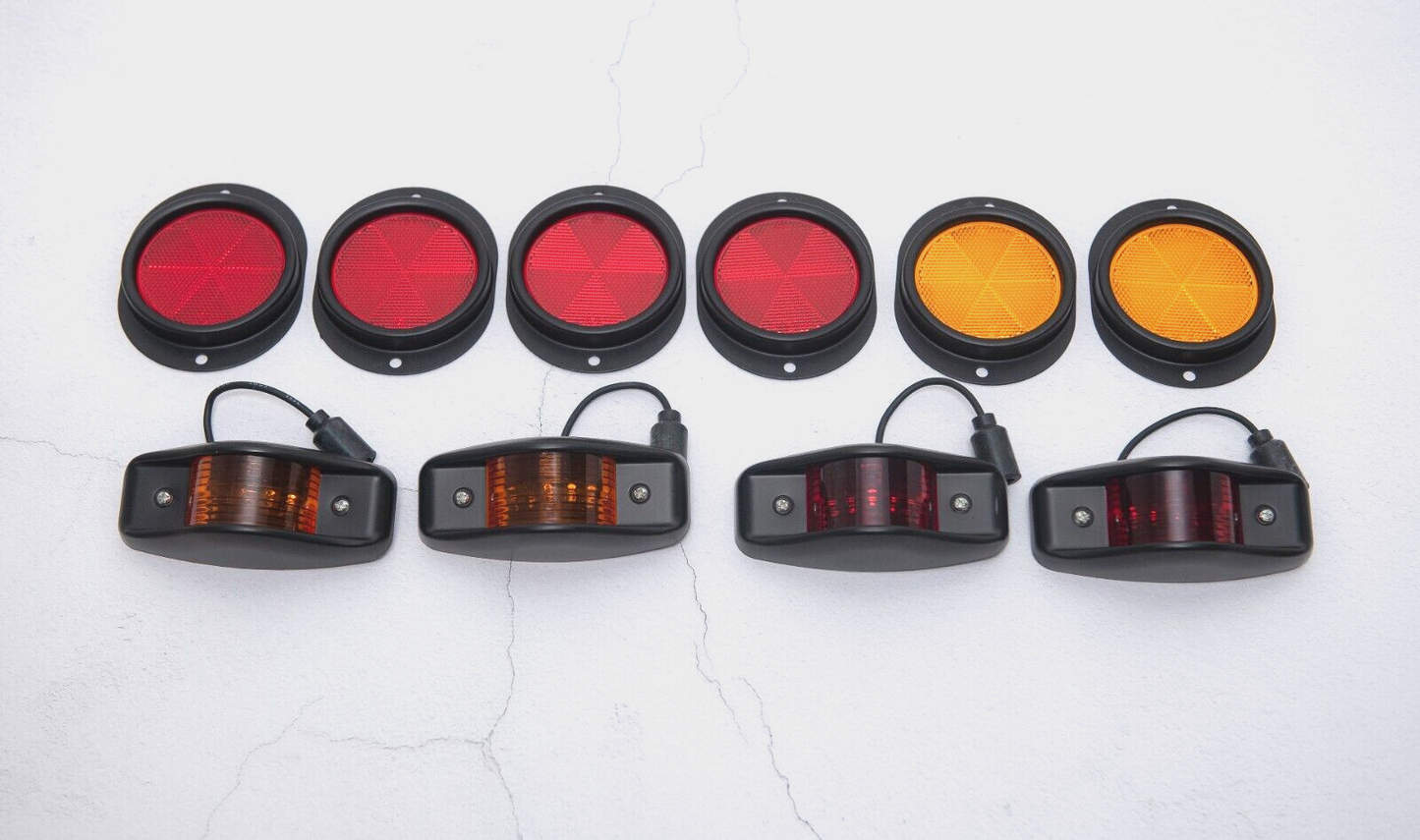 HMMWV Side Marker Light with Reflector Humvee - BLACK