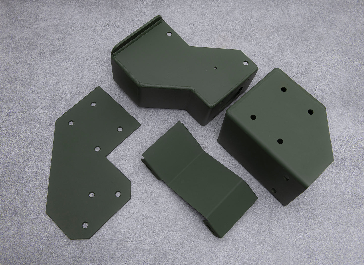 HMMWV Offset Antenna Mount Humvee M998 M1151 M1167 M1123 Hummer H1 383 GREEN - 4 PCS