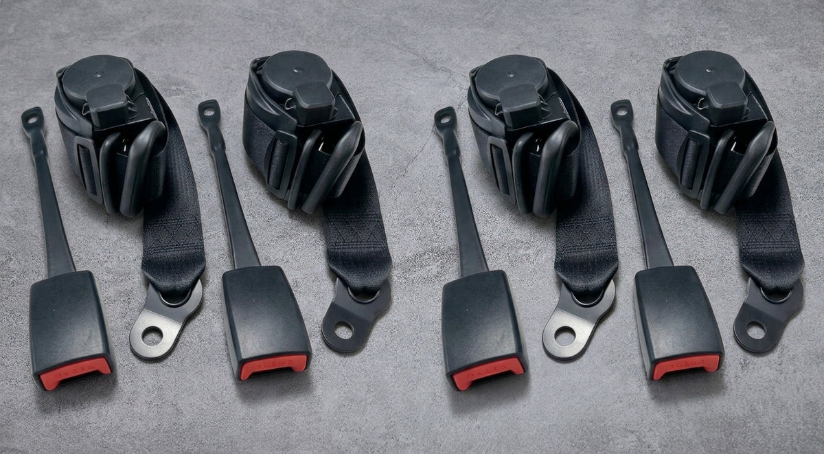 OEM D.O.T 3 point HMMWV SEAT BELT Kit (4) Humvee Military Truck