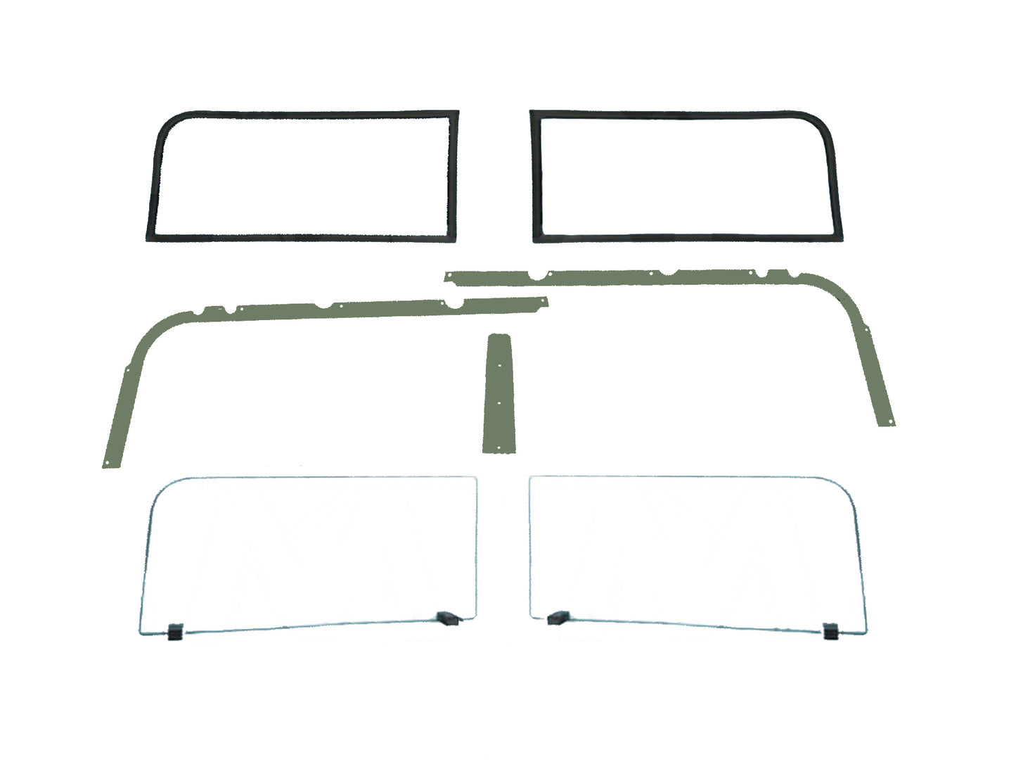 Kit pare-brise Hmmwv avec joints