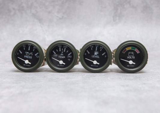 HMMWV GAUGE KIT (4) TEMPERATURE VOLTMETER FUEL LEVEL OIL HUMVEE